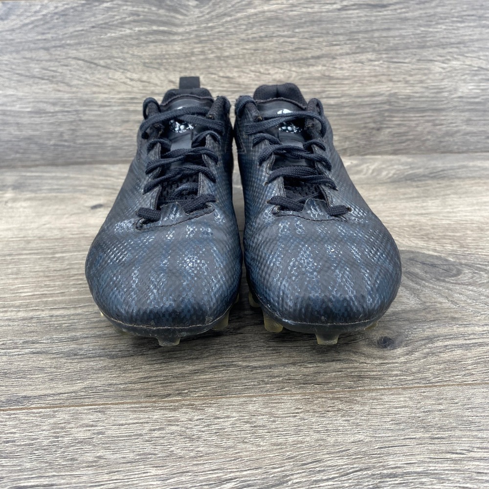 adidas Adizero Football Cleats Kids Size 1.5 Black Textured Low Top ID1458 - Picture 5 of 9